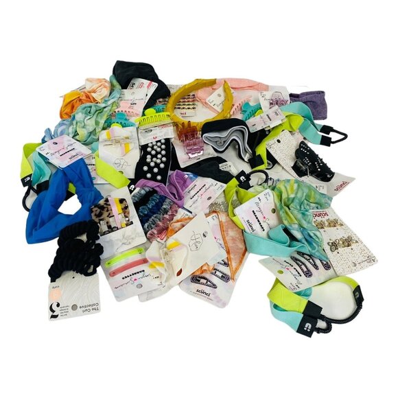 Scunci Headbands, Scrunchies, Snap Clips, Jaw Clips Assorted 30+ Piece Bundle - Picture 1 of 10